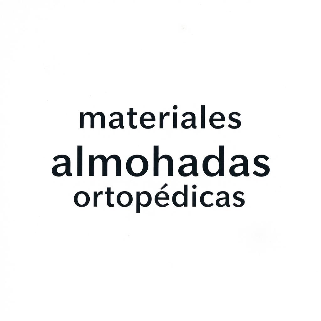 materiales almohadas ortopédicas