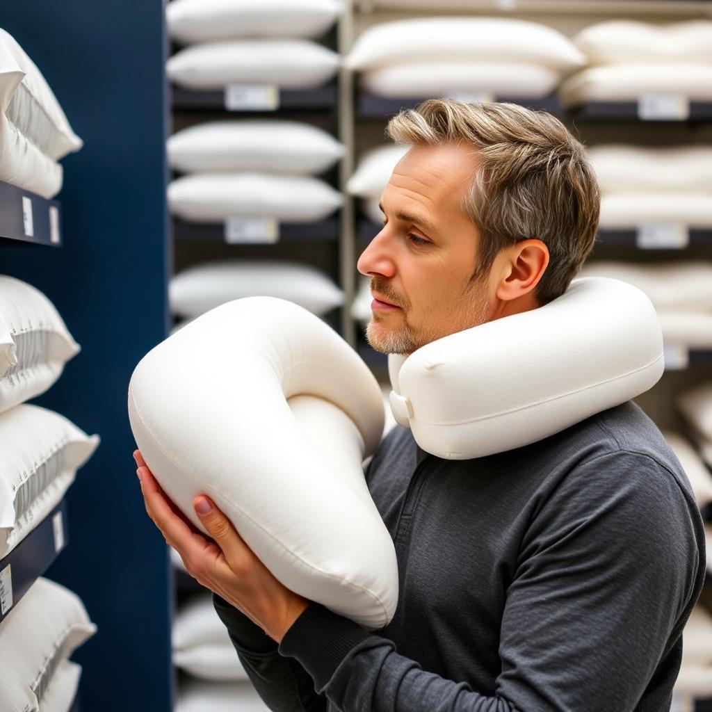 persona elige qué tipo de almohada necesita